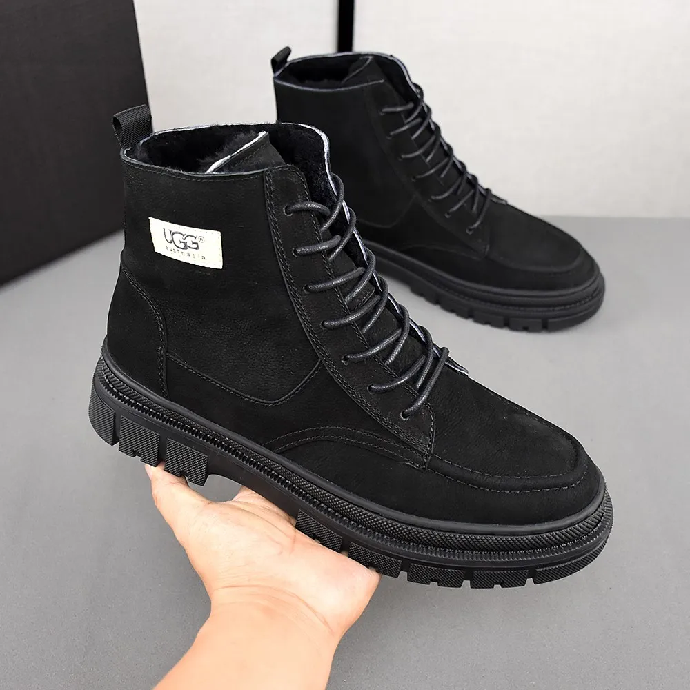 PP520🛜🛜🛜【ugg】The upper is made of waterproof nubuck, real wool lining, and non-slip rubber sole. Warm and comfortable, a must-have in winter! Men's size 38-44 (custom-made size 45 is non-refundable).